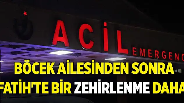 Böcek ailesinden sonra Fatih'te bir zehirlenme daha!
