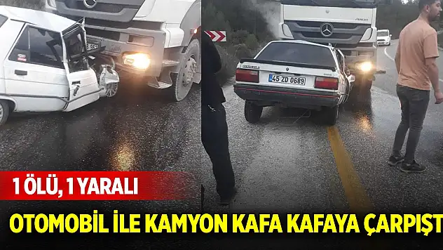 Otomobil ile kamyon kafa kafaya çarpıştı: 1 ölü, 1 yaralı