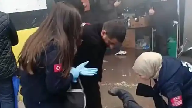 Pazar alanında korkutan anlar