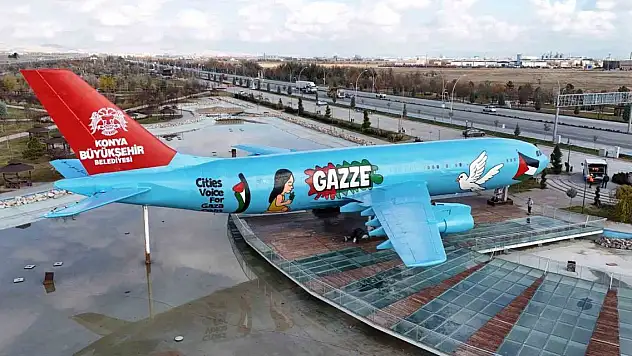 Konya'da Airbus A300 tipi uçak yeniden boyandı! Sebebi ise...