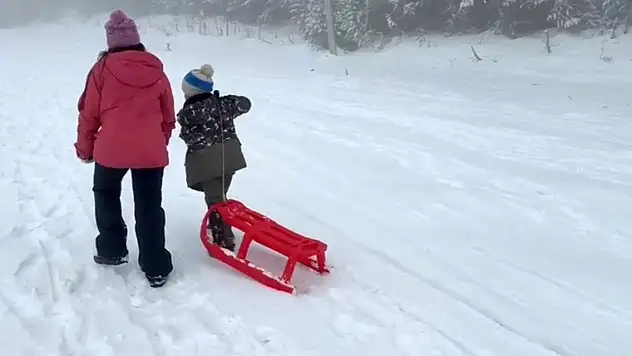 Kars'ta kar coşkusu: