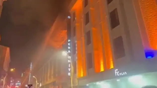 Otelin restoranında korkutan yangın