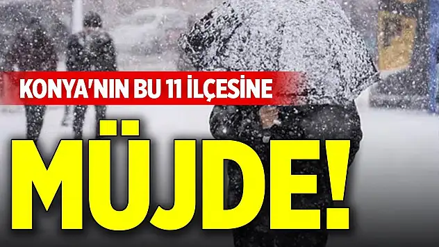 Konya'nın bu 11 ilçesine müjde!