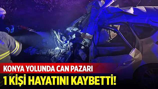 Konya yolunda beton mikserine çarpan sürücü hayatını kaybetti