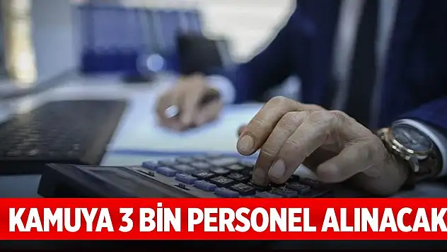 Kamuya 3 bin personel alınacak