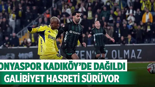 Kadıköy'de dağılan Konyaspor: Atan'la galibiyet hasreti sürüyor