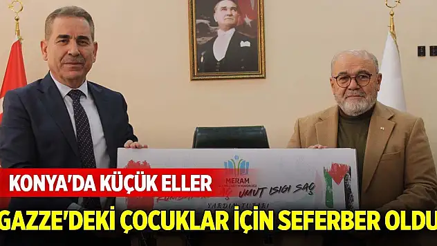 Konya'da küçük eller, Gazze'deki çocuklar için seferber oldu