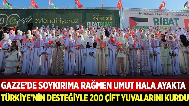 Türkiye'nin desteğiyle Gazze'de 200 çift yuvalarını kurdu