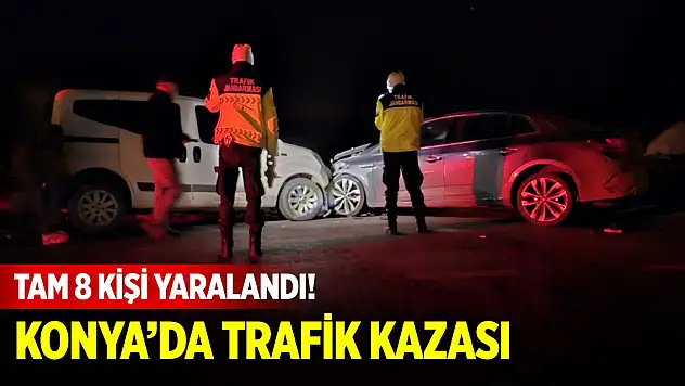 Konya'da hafif ticari araç ile otomobil çarpıştı! Çok sayıda yaralı var