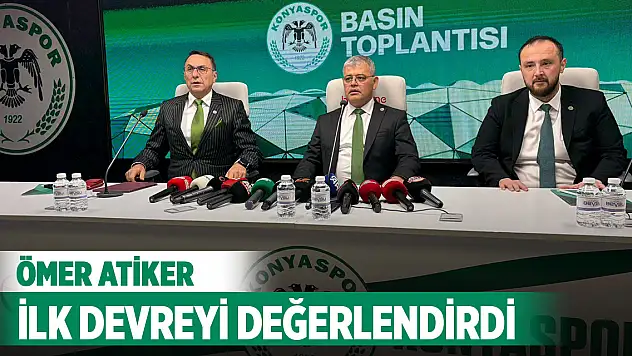 Ömer Atiker: 'Bu kaynaklar günü kurtarmak için değil, Konyaspor'un geleceğini inşa etmek için'