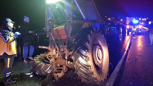 Feci kaza! Traktör sürücüsü yaşam savaşı veriyor