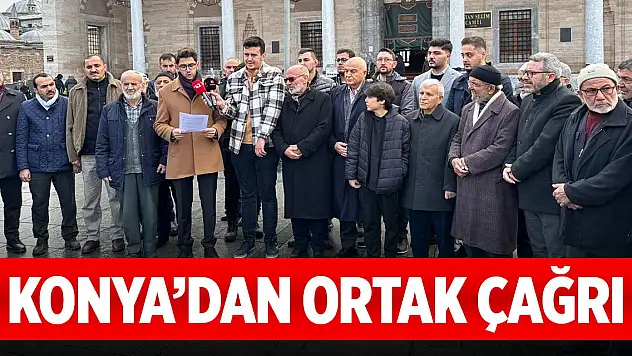 Galata Köprüsü'nde düzenlenecek Filistin yürüyüşü için Konya'dan ortak çağrı