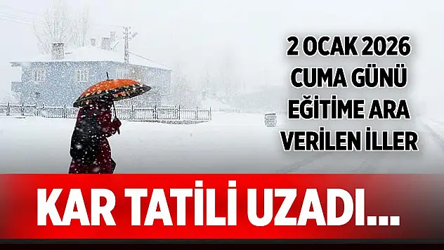 Kar tatili uzadı... 2 Ocak 2026 Cuma okullar tatil mi? İşte o iller