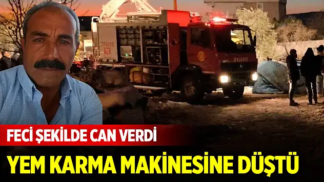 Yem karma makinesine düştü! Feci şekilde can verdi