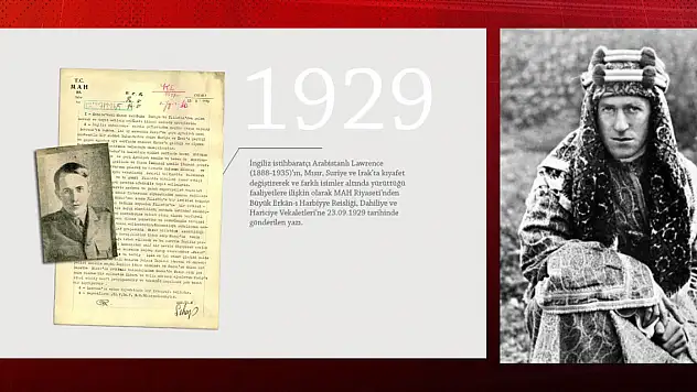 MİT, 'Arabistanlı Lawrence' hakkındaki belgeyi paylaştı
