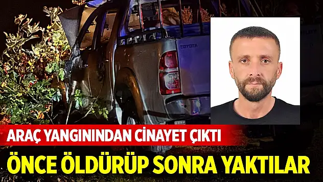 Araç yangınından cinayet çıktı: Önce öldürüp sonra yaktılar