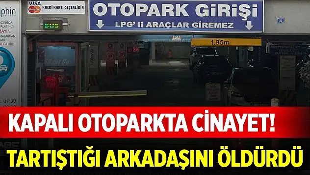 Kapalı otoparkta cinayet! Tartıştığı arkadaşını otoparkta öldürdü