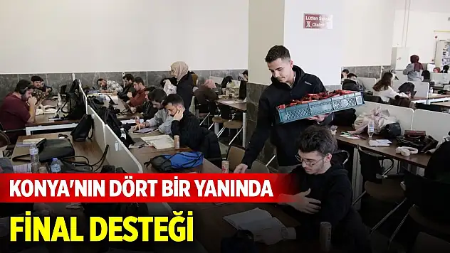 Konya'nın dört bir yanında final desteği... Gençlik Meclisi kütüphaneleri boş bırakmadı