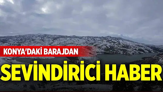 Konya'daki barajdan sevindirici haber