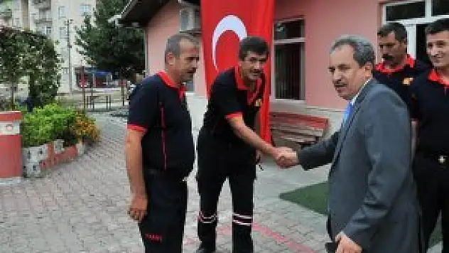 Başkan Akkaya'dan itfaiyecilere ziyaret