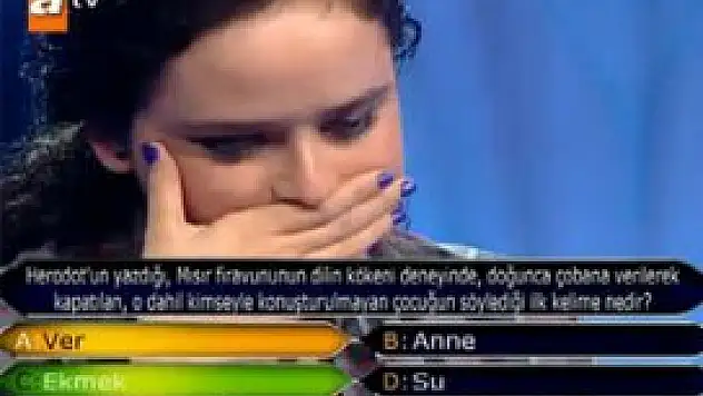 1 Milyon liralık soruya cevap verdi