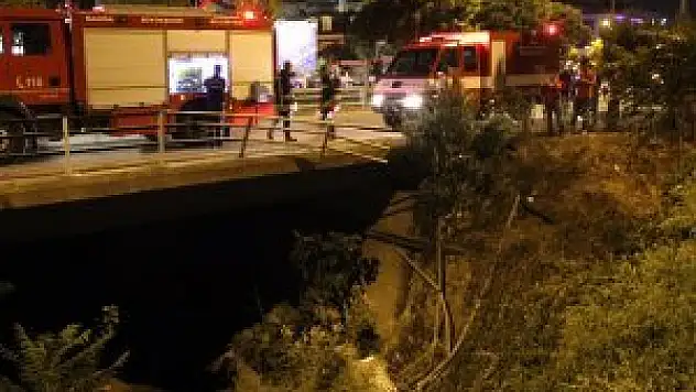 Manisa'da otomobil dere yatağına yuvarlandı: 2 yaralı