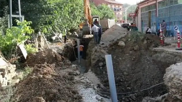 Derbent'te kanalizasyon hizmet ağı genişledi