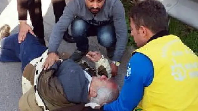 Minibüsün çarptığı engelli ağır yaralandı