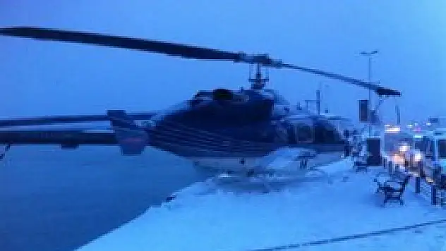 Sarıyer'de bir helikopter zorunlu iniş yaptı