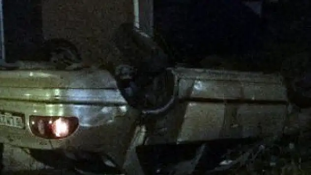 Takla atan otomobilden burnu bile kanamadan çıktı