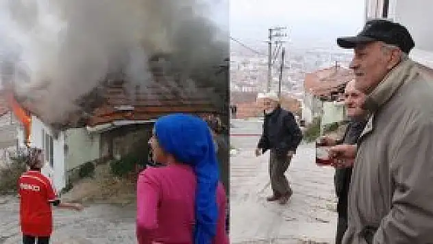 Gecekondu alev alev yandı, vatandaş çay içerek izledi