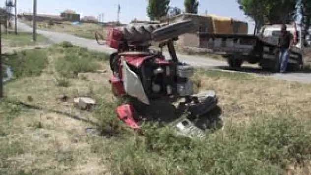 Traktör devrildi 1 yaralı