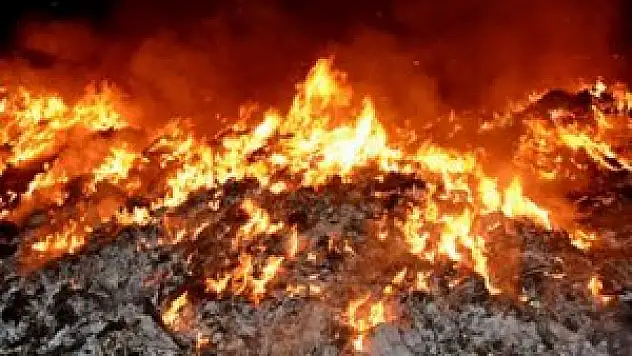 Tıbbi atıklar alev alev yandı!