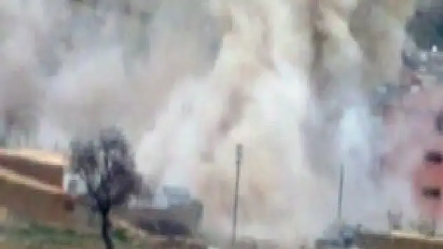 200 kilo patlayıcı böyle imha edildi