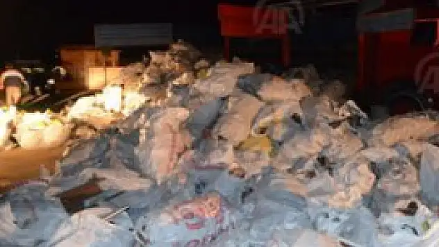 Çuvallar dolusu esrar ele geçirildi