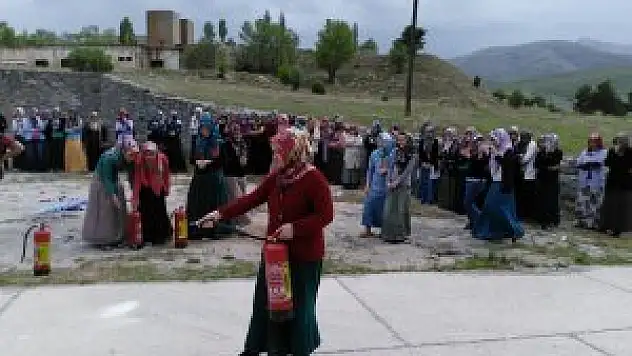 Sarayönü'nde tekstil işçilerine yangın eğitimi