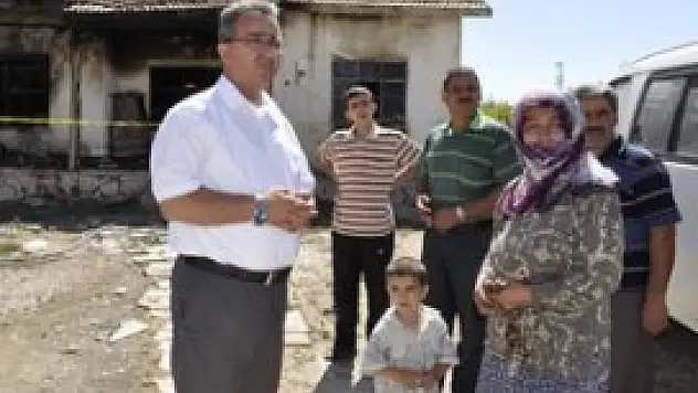 Evi yanan aileye Karatay Belediyesi elini uzattı