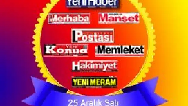 Konya'da günün gazete manşetleri