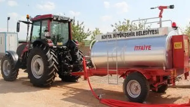 Cihanbeyli'de yangın söndürme tankerleri dağıtıldı