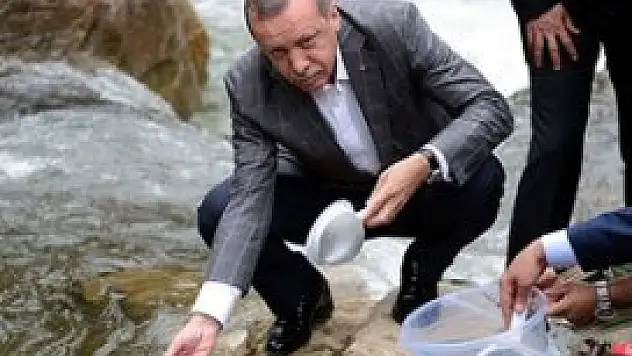 Fırtına Deresi'ne yavru alabalık bıraktı