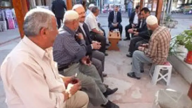 Sorgun ve Akyürek'ten bedesten esnafına ziyaret