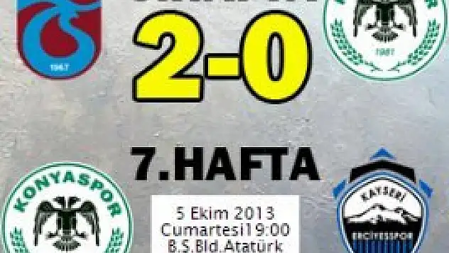 Konyaspor Karadeniz'de boğuldu