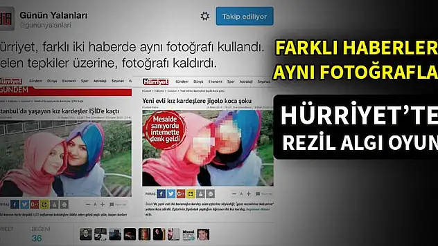Hürriyet'ten rezil algı oyunu