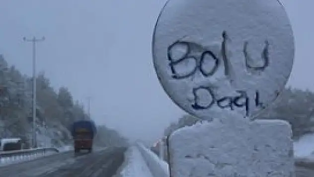 Bolu Dağı'nda kar yağışı başladı