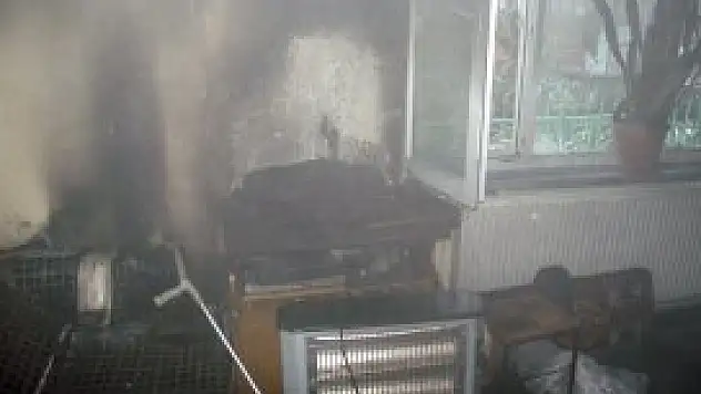 Evde maddi hasar meydana geldi