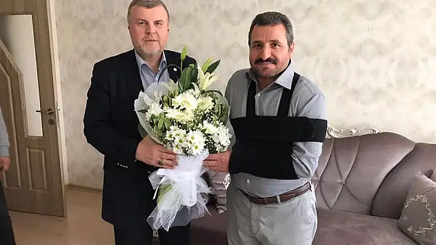 Konyaspor'dan omzu kırılan polis memuruna ziyaret
