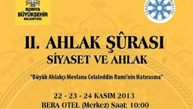 Ahlak Şurası 22 Kasım'da Konya'da toplanacak