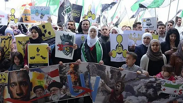 Avusturya'da İdlib protestosu