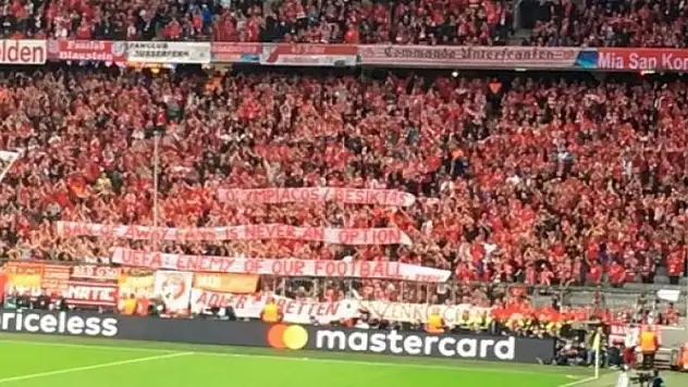 Bayern - R.Madrid maçında Beşiktaş pankartı!