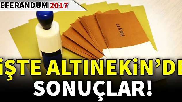 Altınekin'de yüzde 86 evet